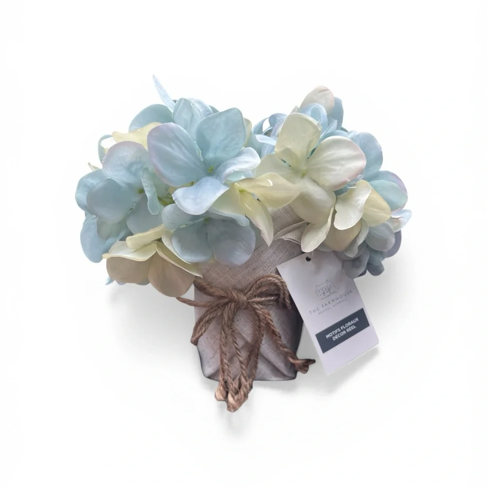 Shabby Chic Blue Hydrangea Arrangement Farmhouse Cottagecore by Rachel Ashwell